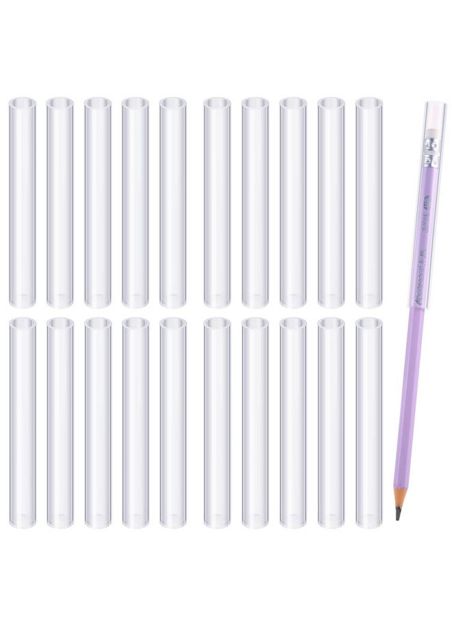 Pajean - 20 Pieces Chewable Clear Pencil Toppers For Sensory Kids Pencil Toppers Chewies Silicone Chewy Pencil Toppers Sensory Oral Motor Chew Aid For Anxiety Or Autism Adhd Sensory Integration Issue - Image 1