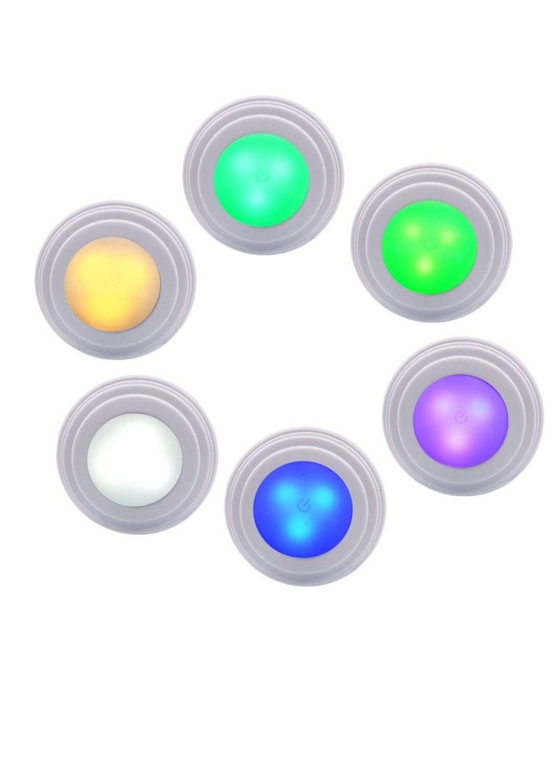 Brightness Adjustable LED Puck Light, Colorful atmosphere gift lamp, wireless remote control clapping lamp, cross-border cabinet small night lamp,creative dimming touch lamp - Image 3
