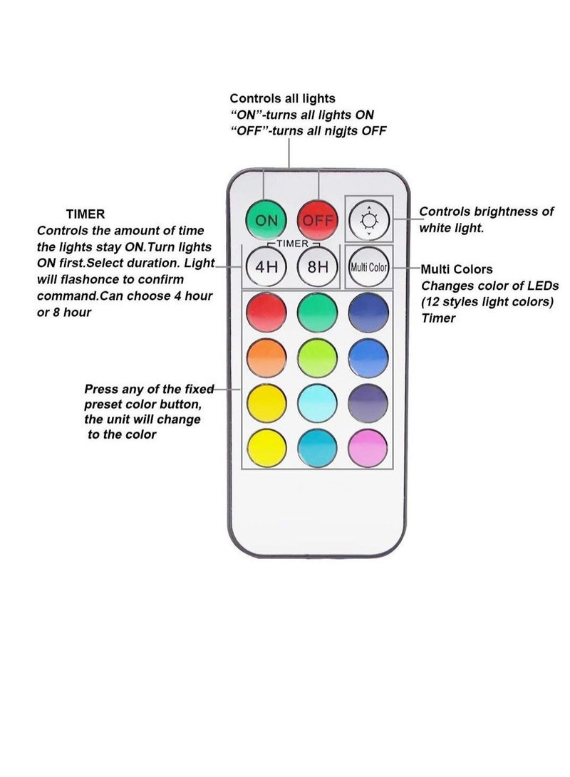 Brightness Adjustable LED Puck Light, Colorful atmosphere gift lamp, wireless remote control clapping lamp, cross-border cabinet small night lamp,creative dimming touch lamp - Image 4