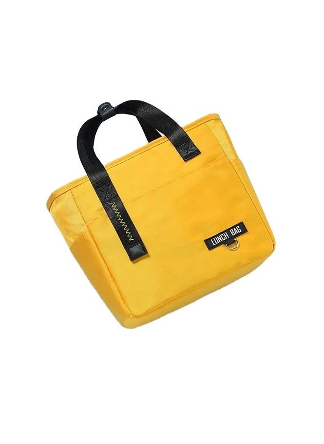VIO Insulated Waterproof Lunch Bag Thermal Reusable Lunch bag for Office Work School College Travel Picnic Small Cooler Tote Bag for Men Women Boys Girls Indoor Outdoor Yellow  - Image 2
