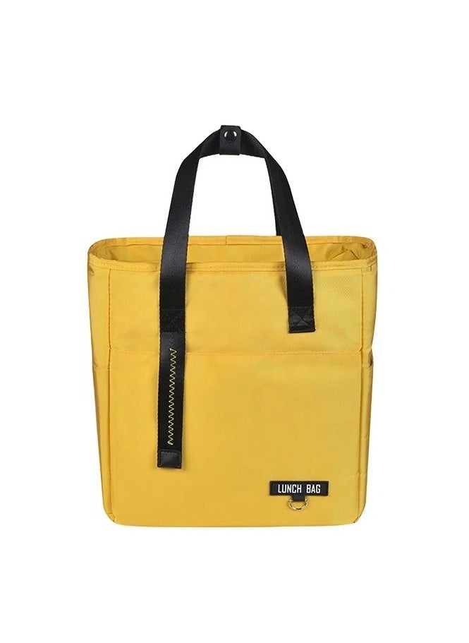VIO Insulated Waterproof Lunch Bag Thermal Reusable Lunch bag for Office Work School College Travel Picnic Small Cooler Tote Bag for Men Women Boys Girls Indoor Outdoor Yellow  - Image 4