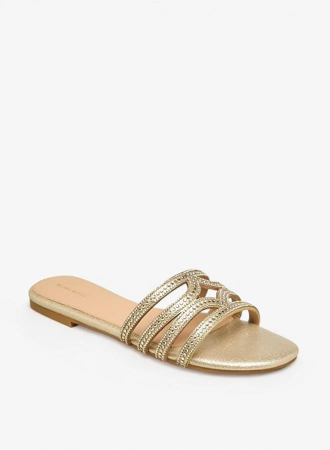 Flora Bella By Shoexpress Flora Bella Women Embellished Slip-On Flat Sandals