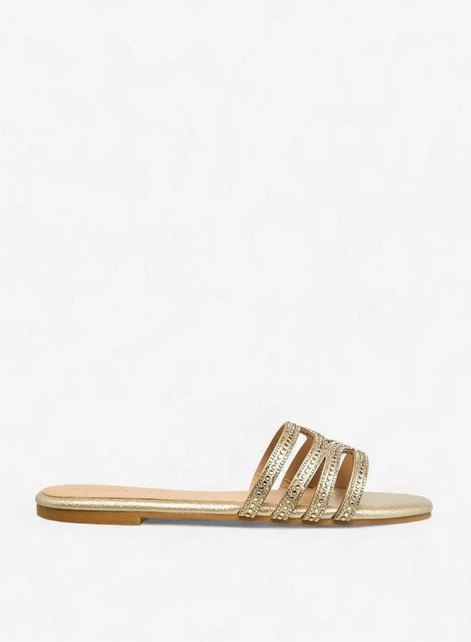 Flora Bella By Shoexpress Flora Bella Women Embellished Slip-On Flat Sandals