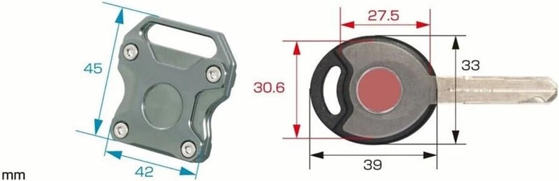 Motorcycles CNC Aluminum Alloy Keybox Cover Compatible With Monkey 125 Monkey125 (JB02/JB03) CT125 CT110(Red) - Image 3