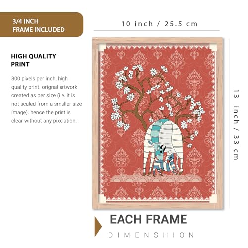 walllane - Gond Wall Art Painting for Living Room Bedroom Office Wall hanging frames | wall Paintings with Frame for Home Decoration (10x13 inch, A) - Image 2