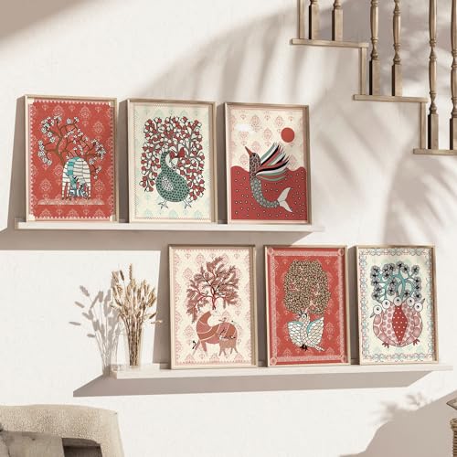 walllane - Gond Wall Art Painting for Living Room Bedroom Office Wall hanging frames | wall Paintings with Frame for Home Decoration (10x13 inch, A) - Image 4