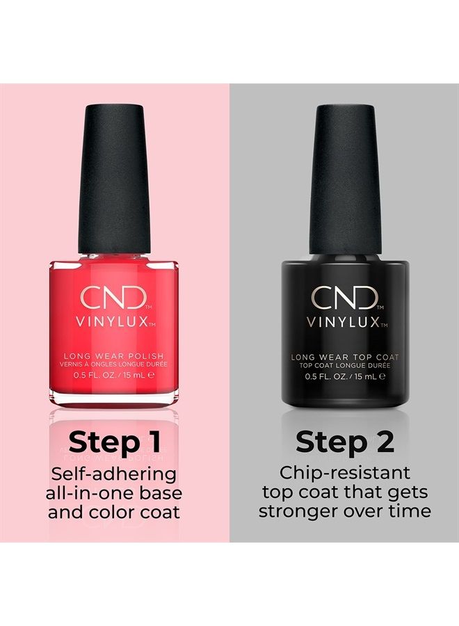 CND Vinylux Longwear Red Nail Polish, Gel-like Shine & Chip Resistant Color, Lobster Roll #122, 0.5 Fl Oz - Image 2