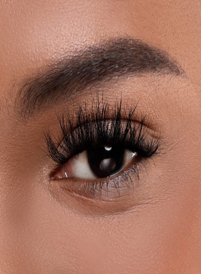 EBIN NEW YORK CATTITUDE 3D LASHES Venus Seduction Lashes | 25mm Reusable 100% Real Mink 3D Lashes Fluffy Cat Eye Look Volume Curl Lashes | Multi-dimensional | Rich curl | Tapered end - Flirt - Image 2