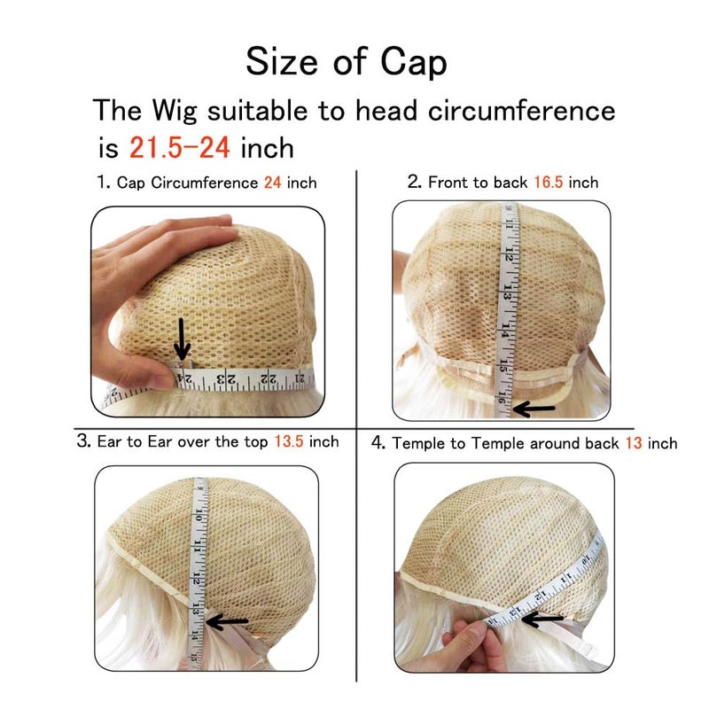 OMORFIEER Cool Mens Short Straight Platinum Blonde Wigs Male Man Party Cosplay Full Wig - Image 4