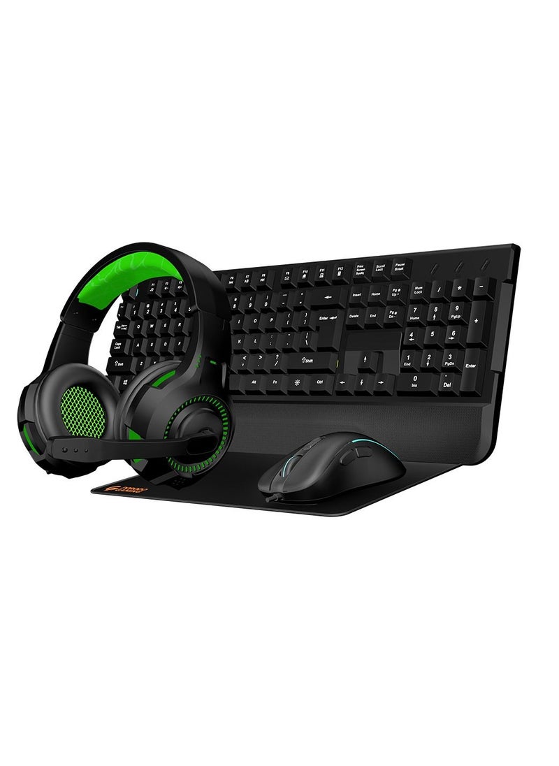 porodo - Gaming Set 4 in 1 - Keyboard, Mousepad, Mouse and Headphone - Image 1