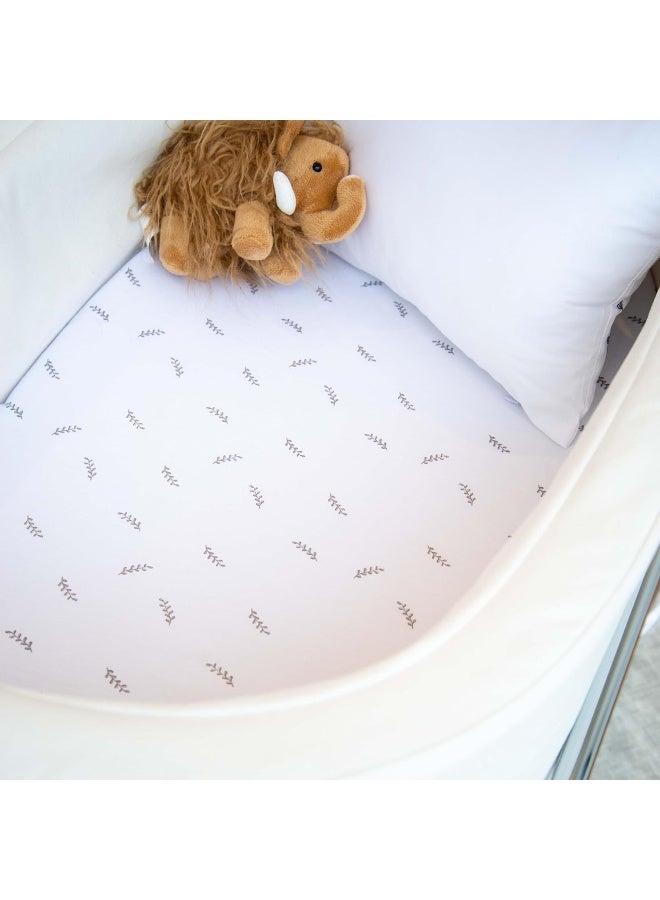 Ely's & Co. Ely's & Co. Bassinet Sheet Set 2 Pack - Baby Bassinet Sheets with 100% Jersey Cotton - Bassinet Sheets for Baby Girl and Boy - Image 5