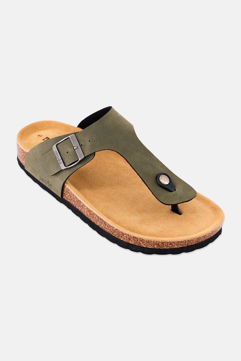 Mudd Men Slip On Cork Sandals, Olive - Image 1