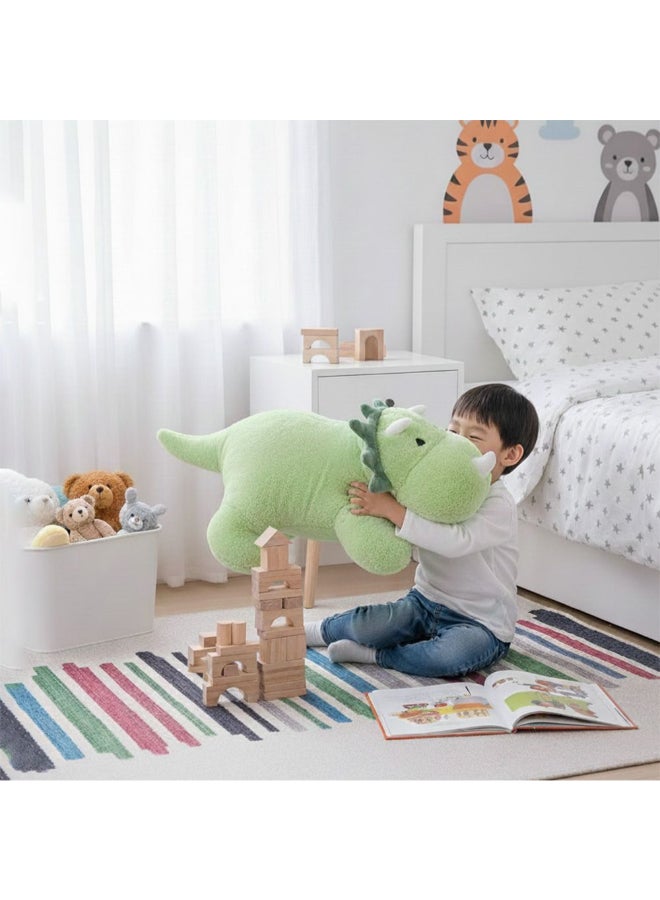 DANUBE HOME ديناصور عملاق أخضر محشو بطول 63 سم – لعبة ديناصور ناعمة للغاية للأطفال | لعبة حضانة مريحة وهدايا عيد ميلاد للأولاد والبنات | حيوان محشو عالي الجودة - Image 2