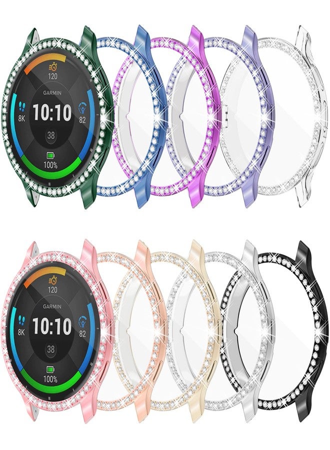 RICHONE [10 Pcs] RICHONE Bling Cases Compatible with Garmin Venu 3S Watch, Soft TPU Diamonds Glitter Screen Protector for Venu 3s, Garmin Smartwatch Face Covers Frame Bezel Bumper Accessories for Women Men - Image 1