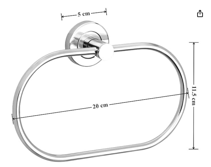 Stainless Steel Towel Ring for BathroomWash BasinNapkinTowel HangerBathroom Accessories ChromeOval  - Image 2