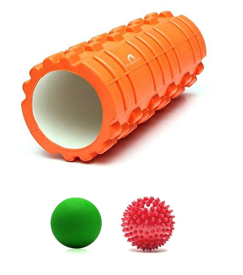Bodylastics 45cms Foam Roller for Deep Tissue Massage, Relief from Sore Muscles Pain, Pre & Post Exercise Fitness Workout Sessions - Image 1