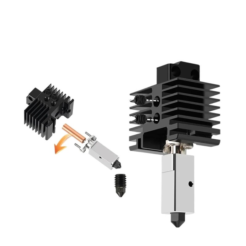 فوهة نهاية ساخنة خضراء ثنائية المعدن من الفولاد المقوى مع كتلة نحاسية مطلية بالنيكل لـ Bambu Lab X1C P1P - Image 2