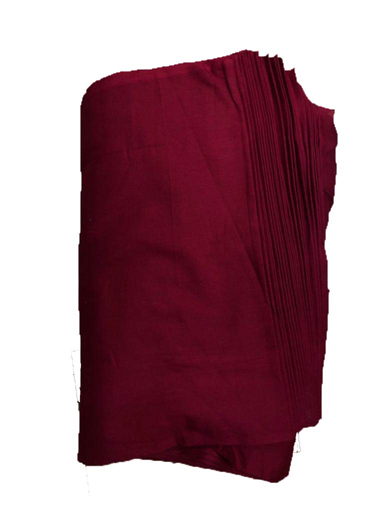 NK Textiles Women's Plain/Solid 100% Pure Cotton Unstitched Fabric | for Making Kurti, Palazzo, Salwar, Gown, Garment etc. | Premium Dress Material (10 Color Options), Maroon - Image 5