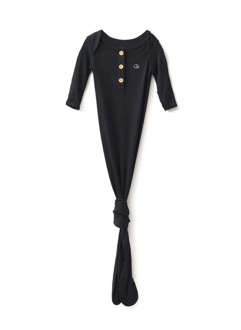 أنفي بيبي Anvi Baby- Black Knotted Gown 3-6M