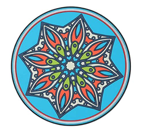 NILKANTH NIL KANTH - Silicone Hot Pot Pads for Kitchen 5 Inch Round Hot Trivets for Dining Table Hotpads for Cooking Potholders for Kitchens Silicone Art Mats Heat Resistant Pot Holders 2 pcs (Blue & Pink) - Image 2