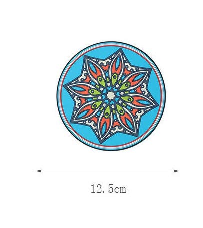 NILKANTH NIL KANTH - Silicone Hot Pot Pads for Kitchen 5 Inch Round Hot Trivets for Dining Table Hotpads for Cooking Potholders for Kitchens Silicone Art Mats Heat Resistant Pot Holders 2 pcs (Blue & Pink) - Image 5