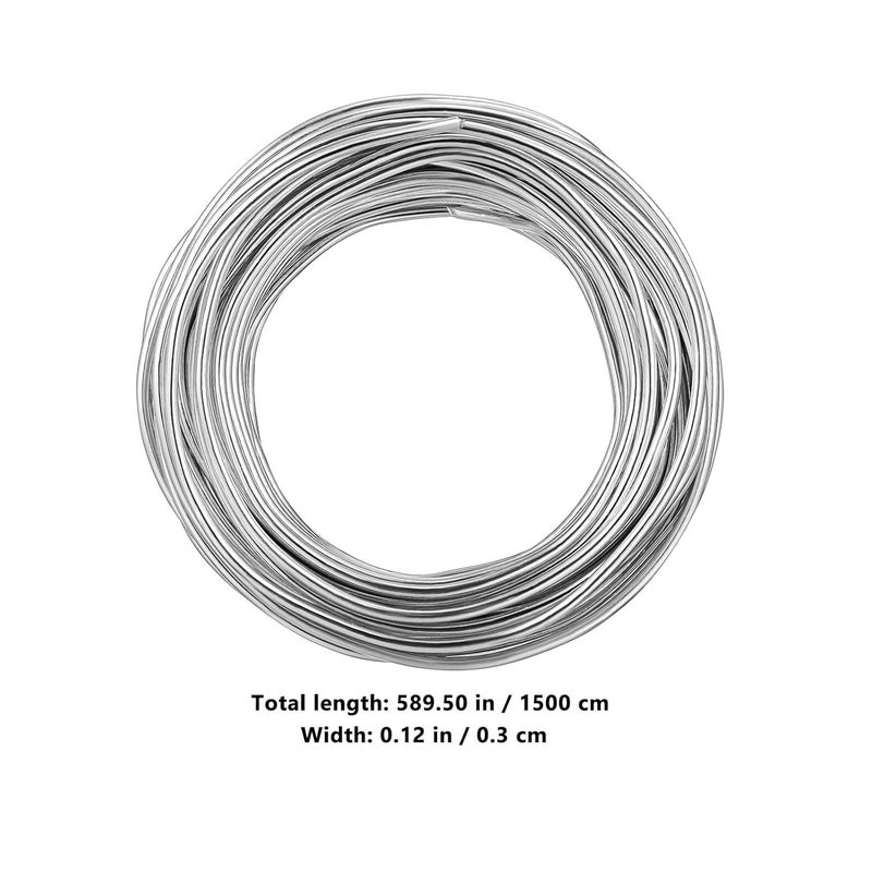 Flexible Aluminum Wire for Crafts 3mm 15m Bendable Metal Wire for Floral Making and Jewelry DIY Projects for Sculpting and Wreath Crafting - Image 2