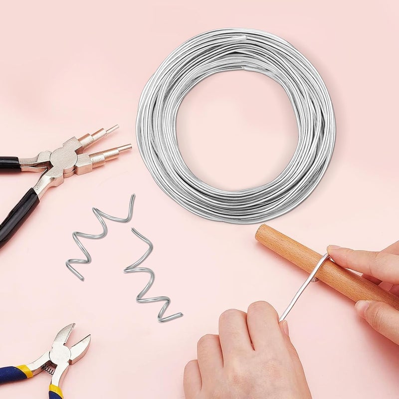 Flexible Aluminum Wire for Crafts 3mm 15m Bendable Metal Wire for Floral Making and Jewelry DIY Projects for Sculpting and Wreath Crafting - Image 4