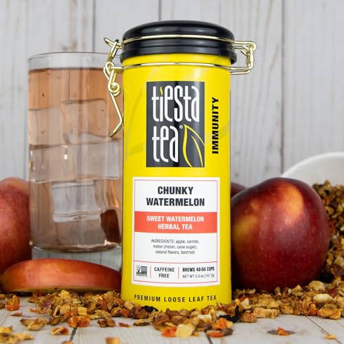 Tiesta Tea  Chunky Watermelon Loose Leaf Sweet Watermelon Herbal Tea Premium NonCaffeinated Fruit Blend Makes Hot or Iced  Brews Up to 50 Cups 5oz Refillable Tin - Image 5