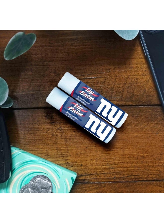 FANMATS FANMATS 37412 NFL - New York Giants SPF 15 Lip Balm 2-pk | Royal Blue | 2.5"x 1" | NY Primary Logo - Image 2