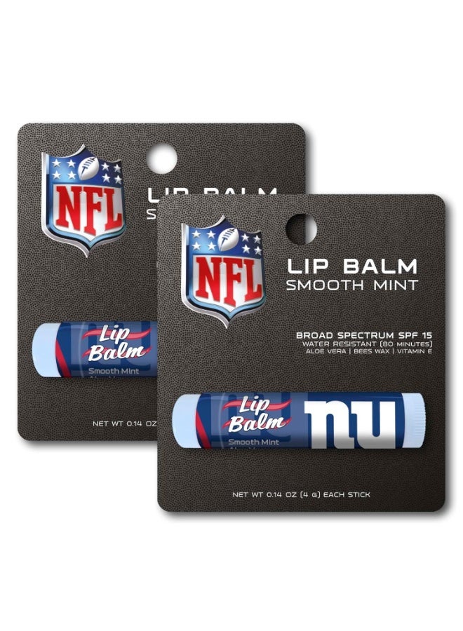 FANMATS FANMATS 37412 NFL - New York Giants SPF 15 Lip Balm 2-pk | Royal Blue | 2.5"x 1" | NY Primary Logo - Image 3