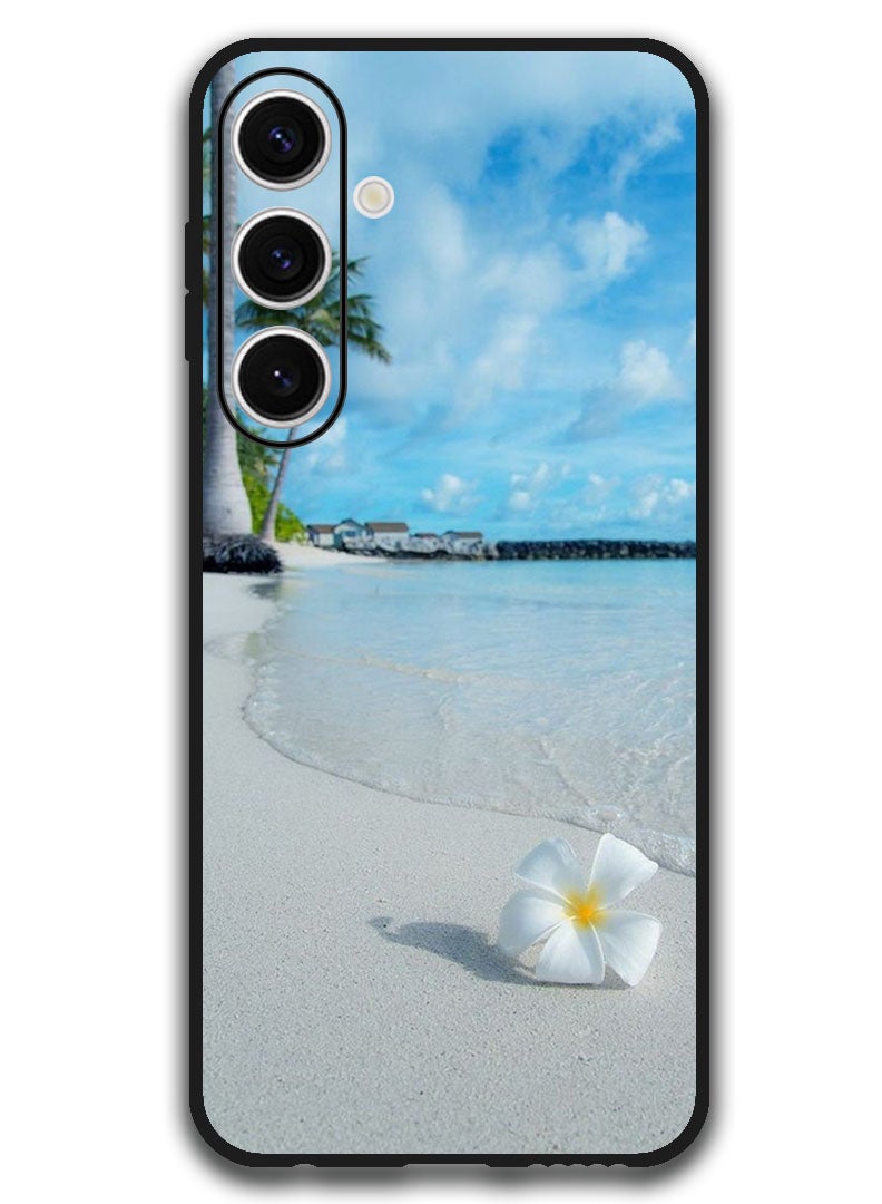Theodor Protective Case Anti Scratch Shock Proof Bumper Cover For Samsung Galaxy S24 FE Flower on the beach - Image 1