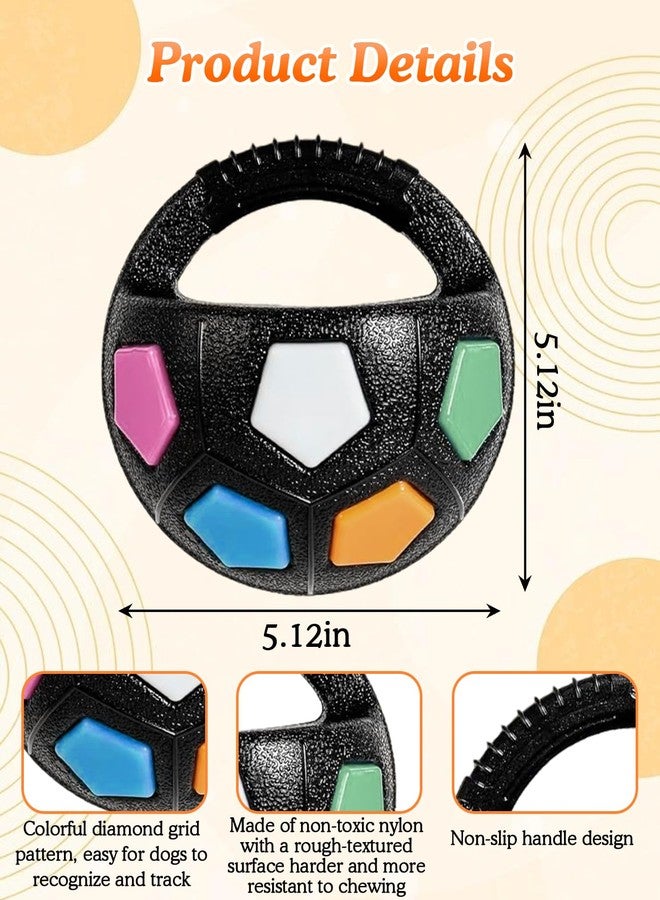 Gaahkai TPR Dog Soccer Ball Toy with Handle, Mellow Dog Calming Ball, Durable Interactive Animal Football Toys Without Squeaky Tennis Inside - Image 2