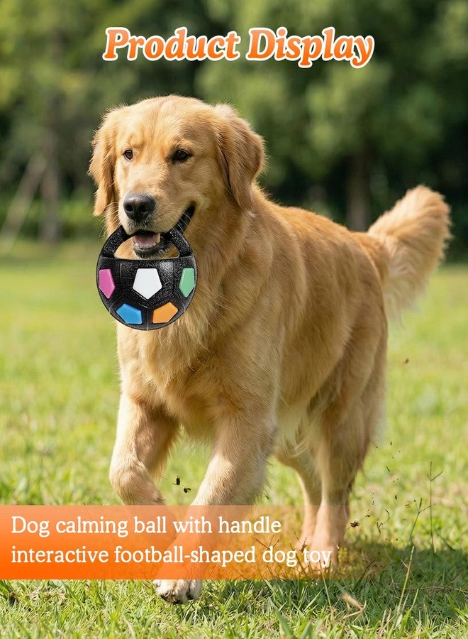 Gaahkai TPR Dog Soccer Ball Toy with Handle, Mellow Dog Calming Ball, Durable Interactive Animal Football Toys Without Squeaky Tennis Inside - Image 3