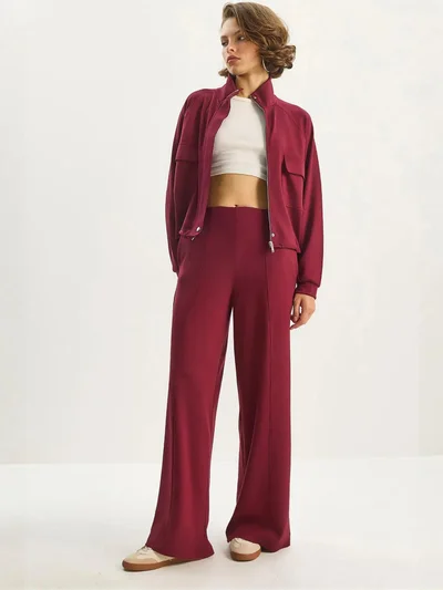 Bianco Lucci LUCCI Jacket-Pants Viscose Blend Two-Piece Coord Set