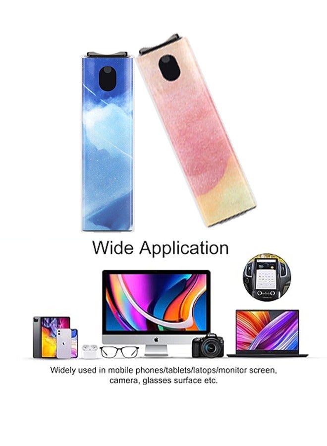 2 PCS Screen Cleaner 3-in-1 Touchscreen Mist Cleaner Spray and Microfiber Cloth Built-in Cleaning Solution Portable Reusable Fingerprint-Proof Spray Bottle for Phone/Laptop/iPad/TV/Monitor/Car Screen - Image 2