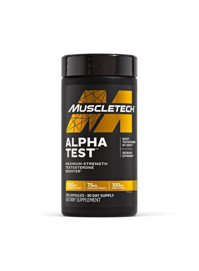 MuscleTech Alpha Test 120 Capsules - Image 1
