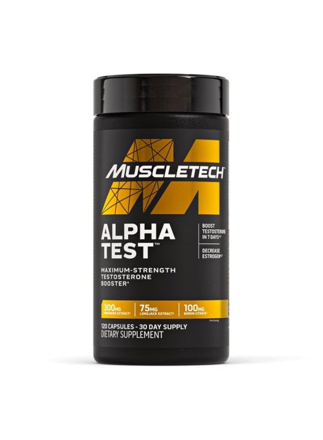 MuscleTech Alpha Test 120 Capsules - Image 2