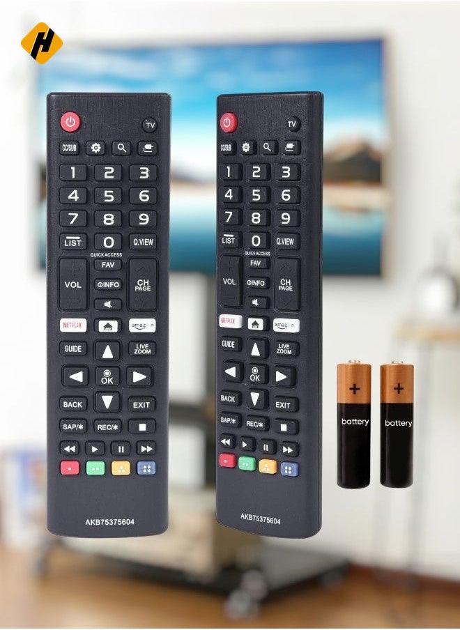 HuHa - Remote Control AKB75375604 Compatible for LG AKB75375604 for LG Smart TV 43UK6300PUE 49UK6300PUE 55UK6300PUE 65UK6300PUE 75UK6570PUB 75SK8070PUA 55SK9000PUA A86K6570PUB with battery - Image 1