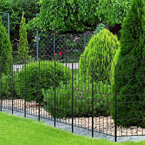 OUSHENG Decorative Garden Fence Fencing 10 Pack, 36in (H) x 10.8ft (L) Rustproof Metal Wire Panel Border Animal Barrier for Dog, Flower Edging for Yard Landscape Patio Outdoor Decor, Arched - Image 5