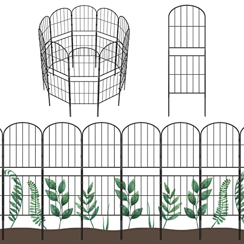 OUSHENG Decorative Garden Fence Fencing 10 Pack, 36in (H) x 10.8ft (L) Rustproof Metal Wire Panel Border Animal Barrier for Dog, Flower Edging for Yard Landscape Patio Outdoor Decor, Arched - Image 1