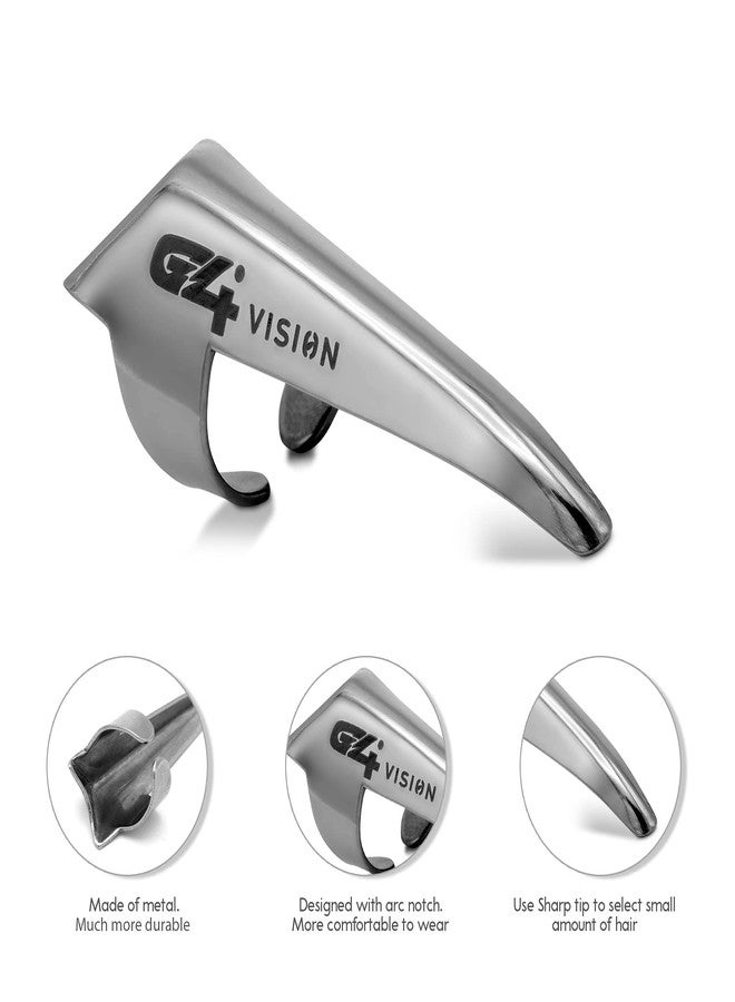 G4 VISION Hair Parting and Selecting Tools Metal Hair Parting Rings Retro Nail Finger For Braiding Curling Styling Hair Extension (3 Piece) - Image 3