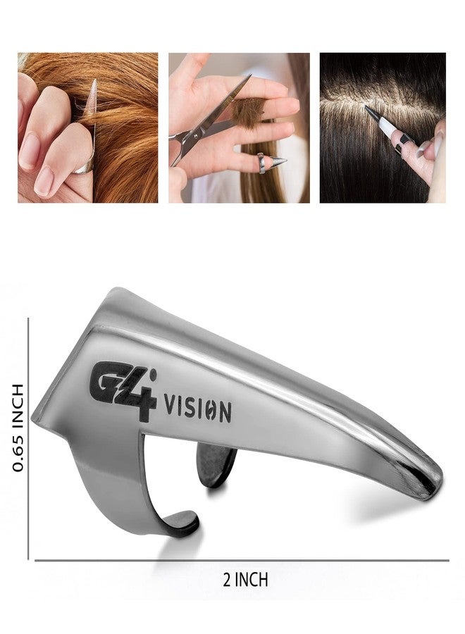 G4 VISION Hair Parting and Selecting Tools Metal Hair Parting Rings Retro Nail Finger For Braiding Curling Styling Hair Extension (3 Piece) - Image 4