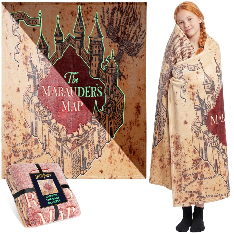 Harry Potter Gifts Glow in the Dark Blanket 51x59 for Kids Teens Adults Soft Fleece Throw Blanket for Sofa Bed Warm Lightweight Cozy Gifts - Image 2