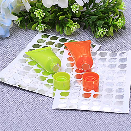 lasenersm 6 Sheets (360Pcs) 15mm Diameter Aluminum Foil Film Sticker Seal Pure Aluminium Foil Film Sealing Sticker Bottles Stopper Sealing Sticker for Toothpaste Cosmetic Soft Tube - Image 3