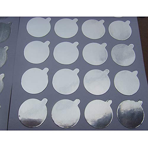 lasenersm 6 Sheets (360Pcs) 15mm Diameter Aluminum Foil Film Sticker Seal Pure Aluminium Foil Film Sealing Sticker Bottles Stopper Sealing Sticker for Toothpaste Cosmetic Soft Tube - Image 5