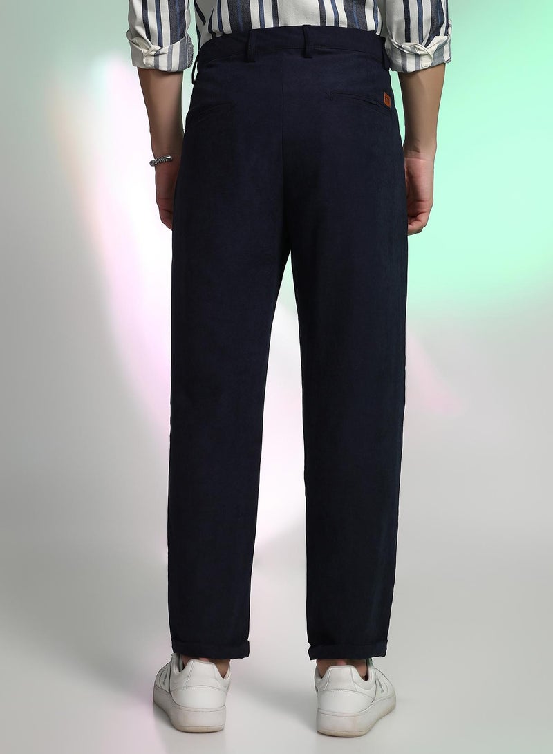كامبوس سوترا Men's Prussian Blue Velvique Tailored Trousers - Image 5