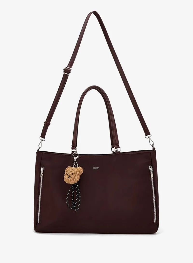 Missy Teddy Bear Charm School Tote Bag With Zip Closure - 50x10x28 CM