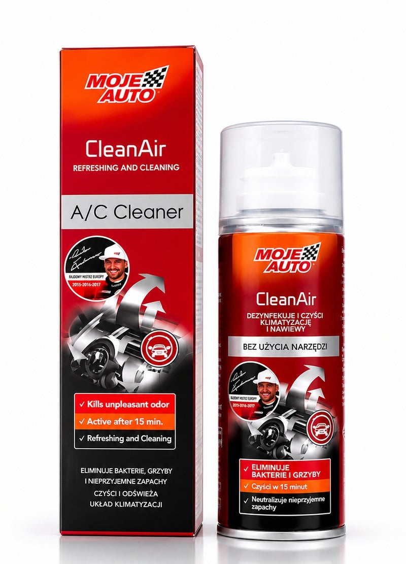 Moje Auto Clean Air AC Cleaner New Car Flavour Refresher For Automotive, Refreshing & Cleaning Car AC 150ml  MOJE AUTO - Image 1