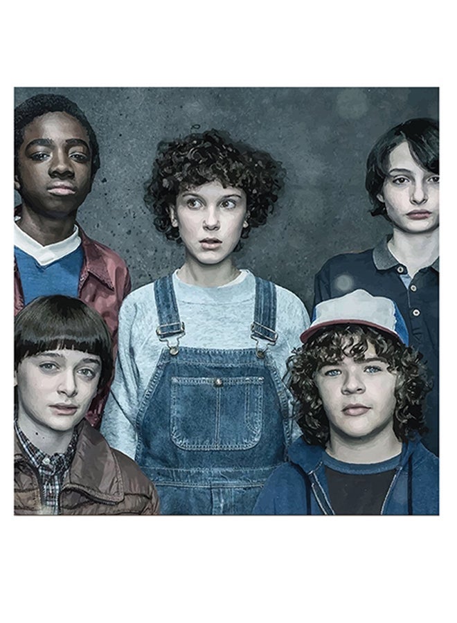 RYN Stranger Things Printed Wall Art Blue/Brown/Black 30x30cm - Image 1