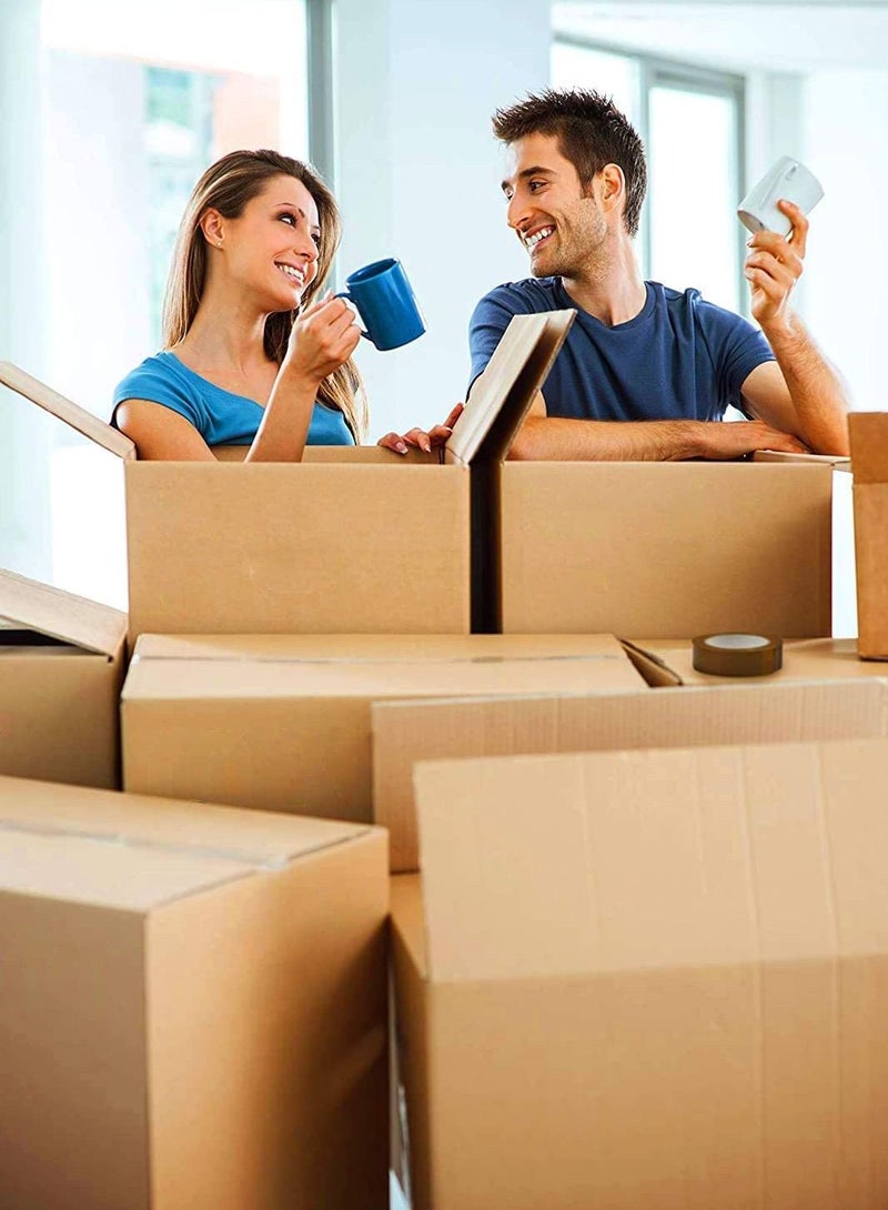 Pack Of 10 Corrugated Moving Boxes Brown - Image 2